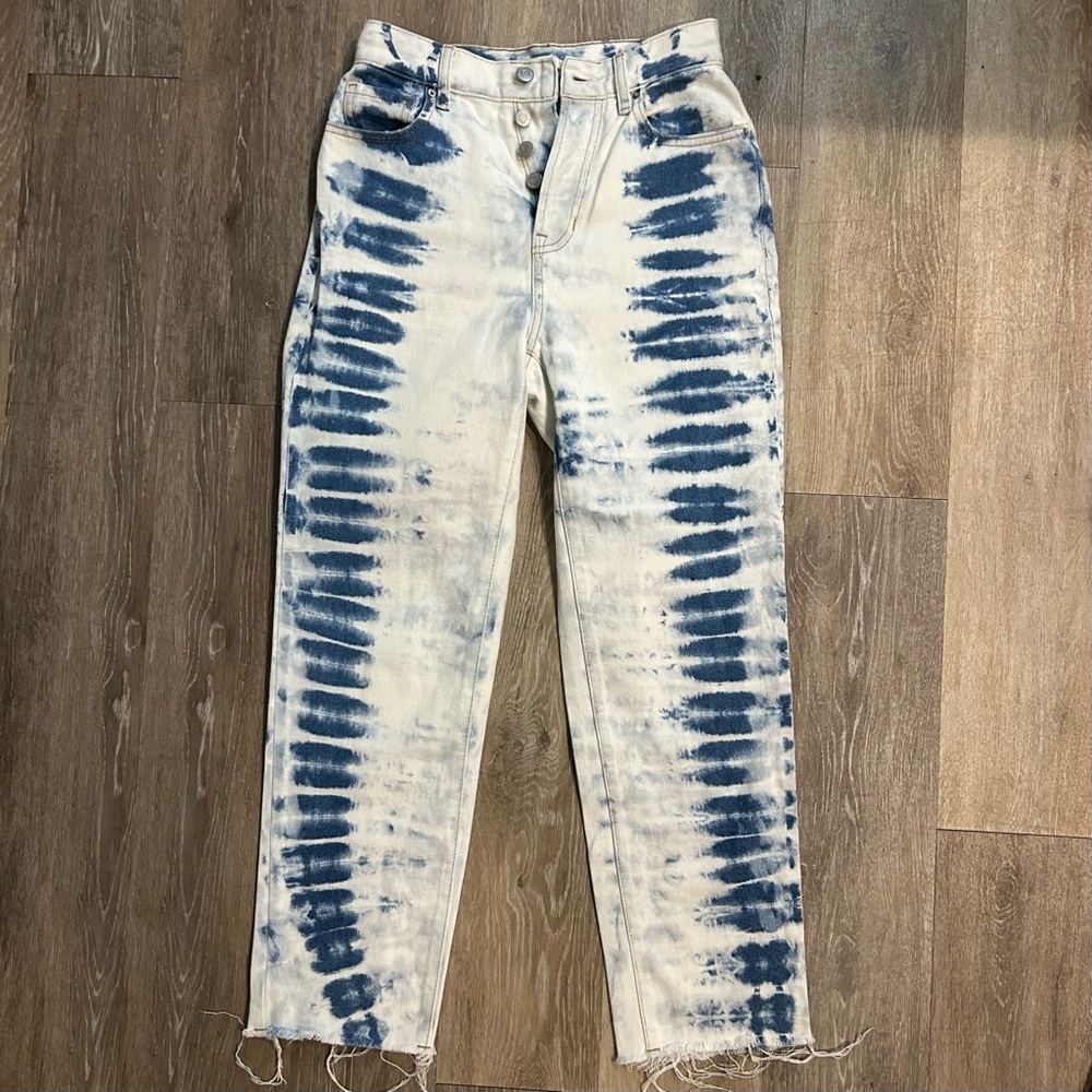 PacSun High Rise Tie-Dye Straight Leg Jeans